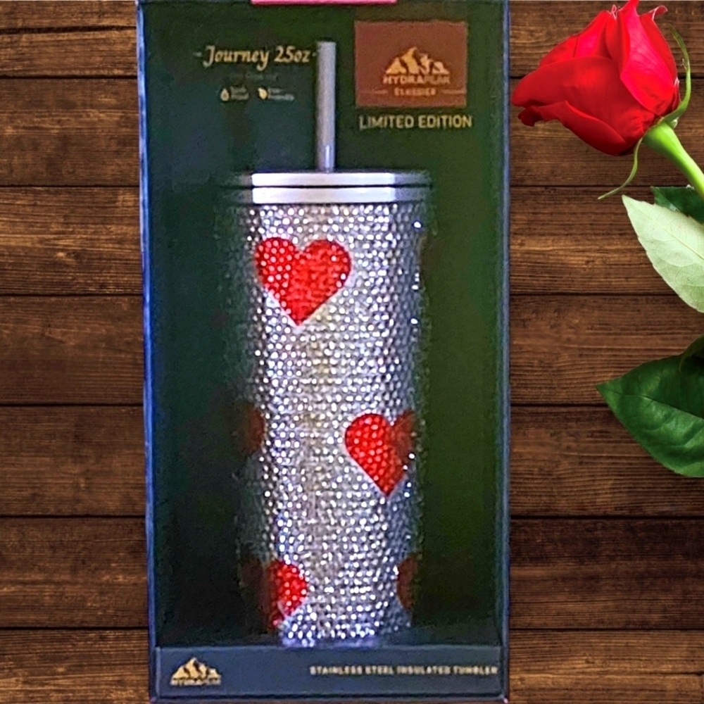 Hydrapeak Limited Edition Rhinestone Hearts Tumbler